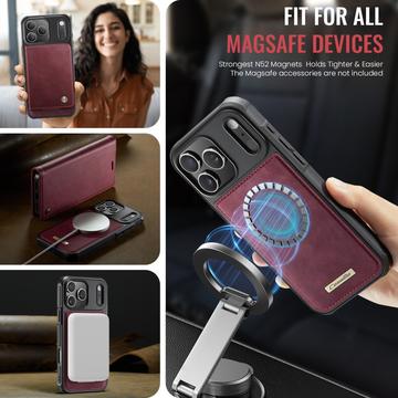 iPhone 17 Pro Max Caseme C49 2-i-1 aftagelig pungetui - MagSafe-kompatibel, RFID - Rød