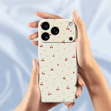 iPhone 17 Pro Max TPU-cover med kirsebærmønster - sort