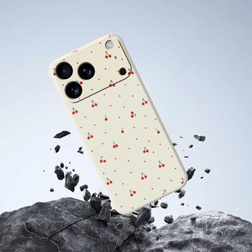 iPhone 17 Pro Max TPU-cover med kirsebærmønster - sort