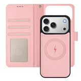 iPhone 17 Pro Max aftageligt pungetui med MagSafe, RFID-beskyttelse og håndrem - Mynte / Pink