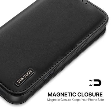 iPhone 17 Pro Max Dux Ducis Hivo Læderpung - Sort