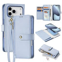 iPhone 17 Pro Max Dux Ducis Lawa Pung læderetui m. magnetisk cover - babyblå