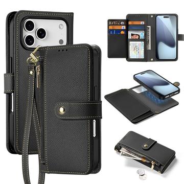 iPhone 17 Pro Max Dux Ducis Lawa Pung læderetui med magnetisk låg - sort