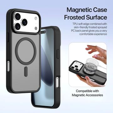 iPhone 17 Pro Max Dux Ducis Lawa Pung læderetui med magnetisk låg - sort