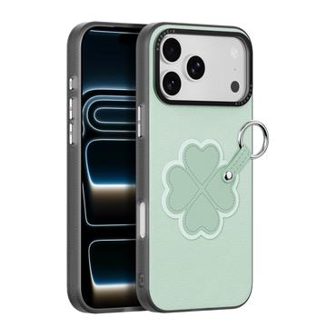 iPhone 17 Pro Max Dux Ducis Luvy cover med fingerring/håndrem - Grøn / Kløver