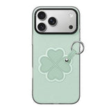 iPhone 17 Pro Max Dux Ducis Luvy cover med fingerring/håndrem - Grøn / Kløver