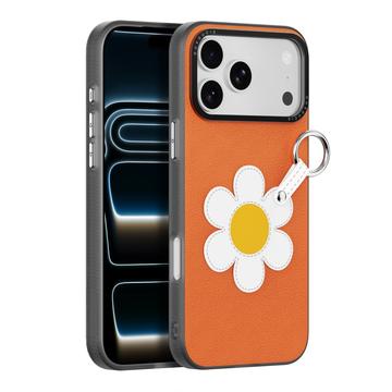 iPhone 17 Pro Max Dux Ducis Luvy cover med fingerring/håndrem - Orange / Marguerit