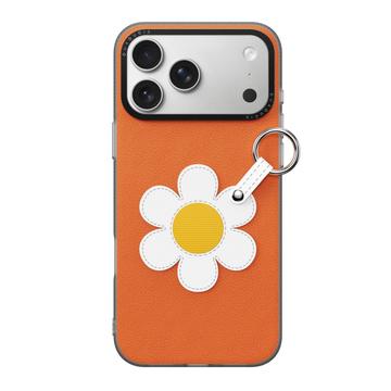 iPhone 17 Pro Max Dux Ducis Luvy cover med fingerring/håndrem - Orange / Marguerit