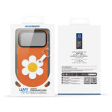 iPhone 17 Pro Max Dux Ducis Luvy cover med fingerring/håndrem - Orange / Marguerit