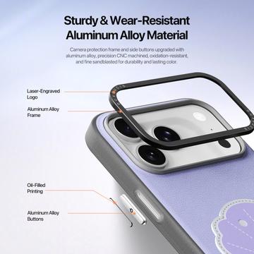 iPhone 17 Pro Max Dux Ducis Luvy cover med fingerring/håndrem - Lilla / Skal