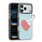 iPhone 17 Pro Max Dux Ducis Luvy cover med fingerring/håndrem - himmelblå / hjerte
