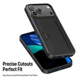 iPhone 17 Pro Max Dux Ducis Pocard Cover med kortholder - Sort