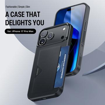 iPhone 17 Pro Max Dux Ducis Pocard Cover med kortholder - Sort