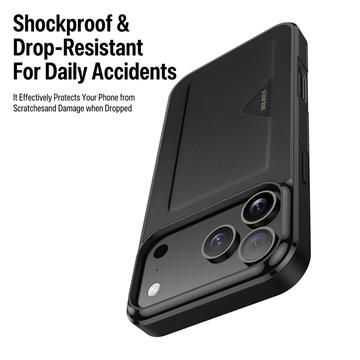 iPhone 17 Pro Max Dux Ducis Pocard Cover med kortholder - Sort