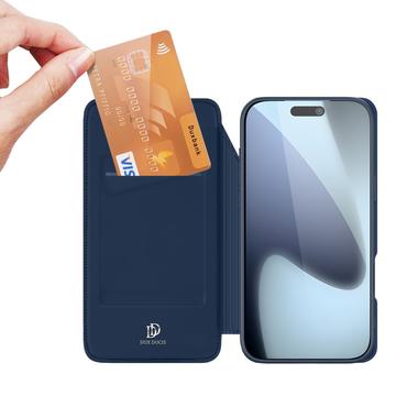 iPhone 17 Pro Max Dux Ducis Skin Pro Flip Cover - Blå