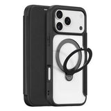 iPhone 17 Pro Max Dux Ducis Skin X Pro Magnetisk Flip Cover - Sort
