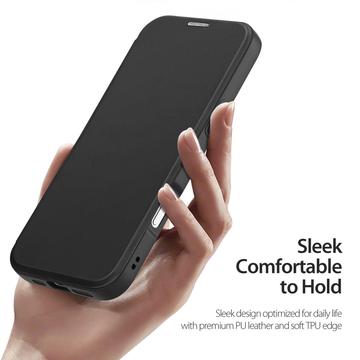 iPhone 17 Pro Max Dux Ducis Skin X Pro Magnetisk Flip Cover - Sort