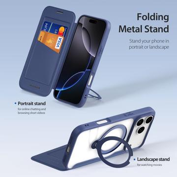 iPhone 17 Pro Max Dux Ducis Skin X Pro Magnetisk Flip Cover - Blå