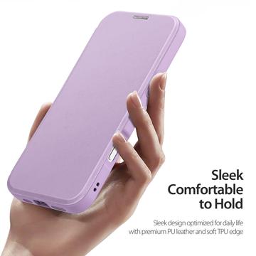 iPhone 17 Pro Max Dux Ducis Skin X Pro Magnetisk Flip Cover - Lilla