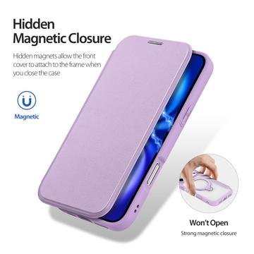 iPhone 17 Pro Max Dux Ducis Skin X Pro Magnetisk Flip Cover - Lilla