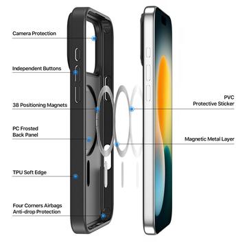 iPhone 17 Pro Max Dux Ducis Yind Hybrid Cover - MagSafe-kompatibel - Sort
