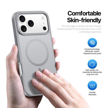 iPhone 17 Pro Max Dux Ducis Yind Hybrid Cover - MagSafe-kompatibel - Grå