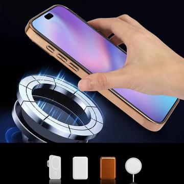 iPhone 17 Pro Max Galvaniseret glitter cover - MagSafe-kompatibel - Guld