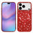 iPhone 17 Pro Max Galvaniseret glitter cover - MagSafe-kompatibel - rød