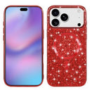 iPhone 17 Pro Max Galvaniseret glitter cover - MagSafe-kompatibel - rød