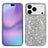 iPhone 17 Pro Max Galvaniseret glitter cover - MagSafe-kompatibel - Sølv