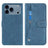 iPhone 17 Pro Max Elegant retro-pungetui med roterende kortholder - Blå