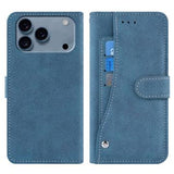 iPhone 17 Pro Max Elegant retro-pungetui med roterende kortholder - Blå