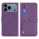 iPhone 17 Pro Max Elegant retro-pungetui med roterende kortholder - Lilla