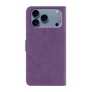 iPhone 17 Pro Max Elegant retro-pungetui med roterende kortholder - Lilla