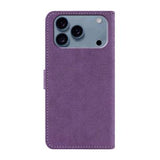 iPhone 17 Pro Max Elegant retro-pungetui med roterende kortholder - Lilla