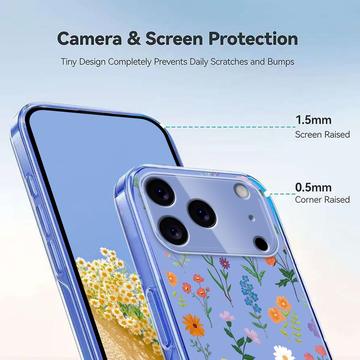 iPhone 17 Pro Max TPU-cover med blomstermønster - tusindfryd