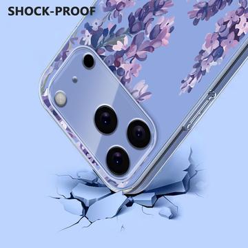 iPhone 17 Pro Max TPU-cover med blomstermønster - Blåregn