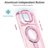 iPhone 17 Pro Max Glitter Hybrid Cover med Kickstand - MagSafe-kompatibel - Pink