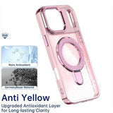 iPhone 17 Pro Max Glitter Hybrid Cover med Kickstand - MagSafe-kompatibel - Pink