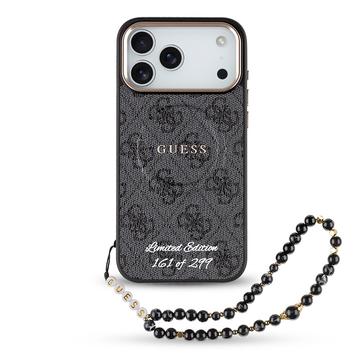 iPhone 17 Pro Max Guess 4G Strap Limited Edition Cover - MagSafe-kompatibel - Sort