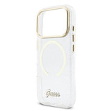iPhone 17 Pro Max Guess IML Glitter Script Rem Cover - MagSafe-kompatibel - Gennemsigtig