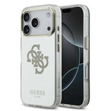 iPhone 17 Pro Max Guess Mirror 4G Glitter Logo Hybrid Cover - MagSafe-kompatibel - Guld