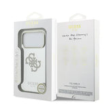 iPhone 17 Pro Max Guess Mirror 4G Glitter Logo Hybrid Cover - MagSafe-kompatibel - Guld