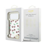 iPhone 17 Pro Max Guess Mirror Glitter Cherry Hybrid Cover - MagSafe-kompatibelt