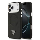 iPhone 17 Pro Max Guess Triangle Logo Cover - MagSafe-kompatibel - Sort