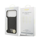 iPhone 17 Pro Max Guess Triangle Logo Cover - MagSafe-kompatibel - Sort
