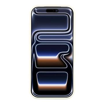 iPhone 17 Pro Max stødsikkert TPU-cover med hjertemønster og forhøjede kanter - hvid