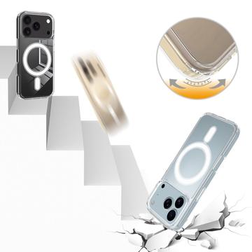 iPhone 17 Pro Max Hybrid Cover - MagSafe Kompatibel - Gennemsigtig