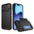 iPhone 17 Pro Max Hybrid Cover med Glidende Kortslot - Sort