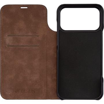 iPhone 17 Pro Max JT Berlin BookCase Tegel Flip Lædercover - Sort